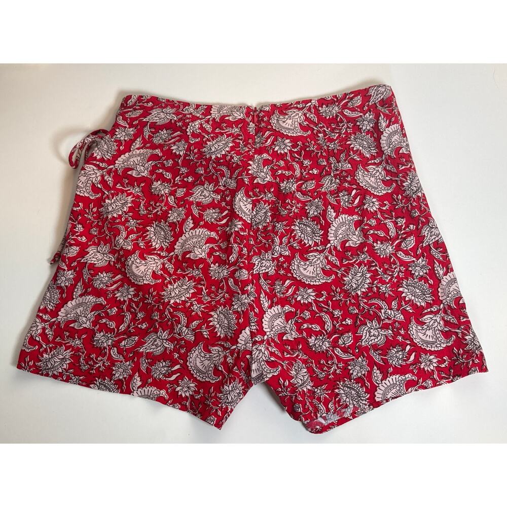 NEW Zara Floral Wrap Skirt Bundle 2 Items Red Yellow Skort Womens Small Pareo - Picture 6 of 13
